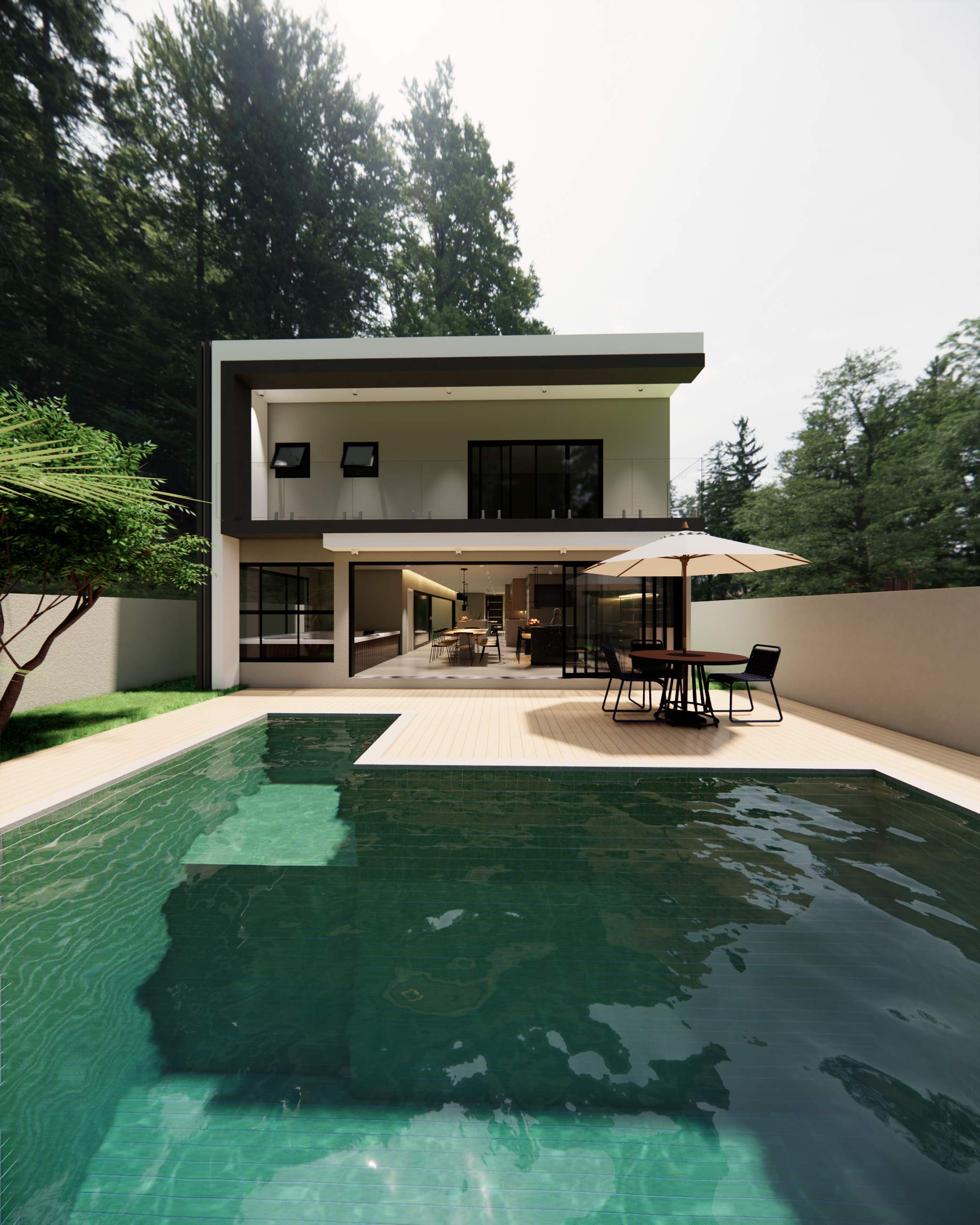 Residência Central Park WT - Fachada Fundos (exterior)