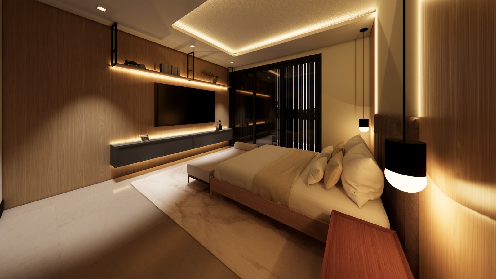 Residência Embu - Suíte Máster (interior)