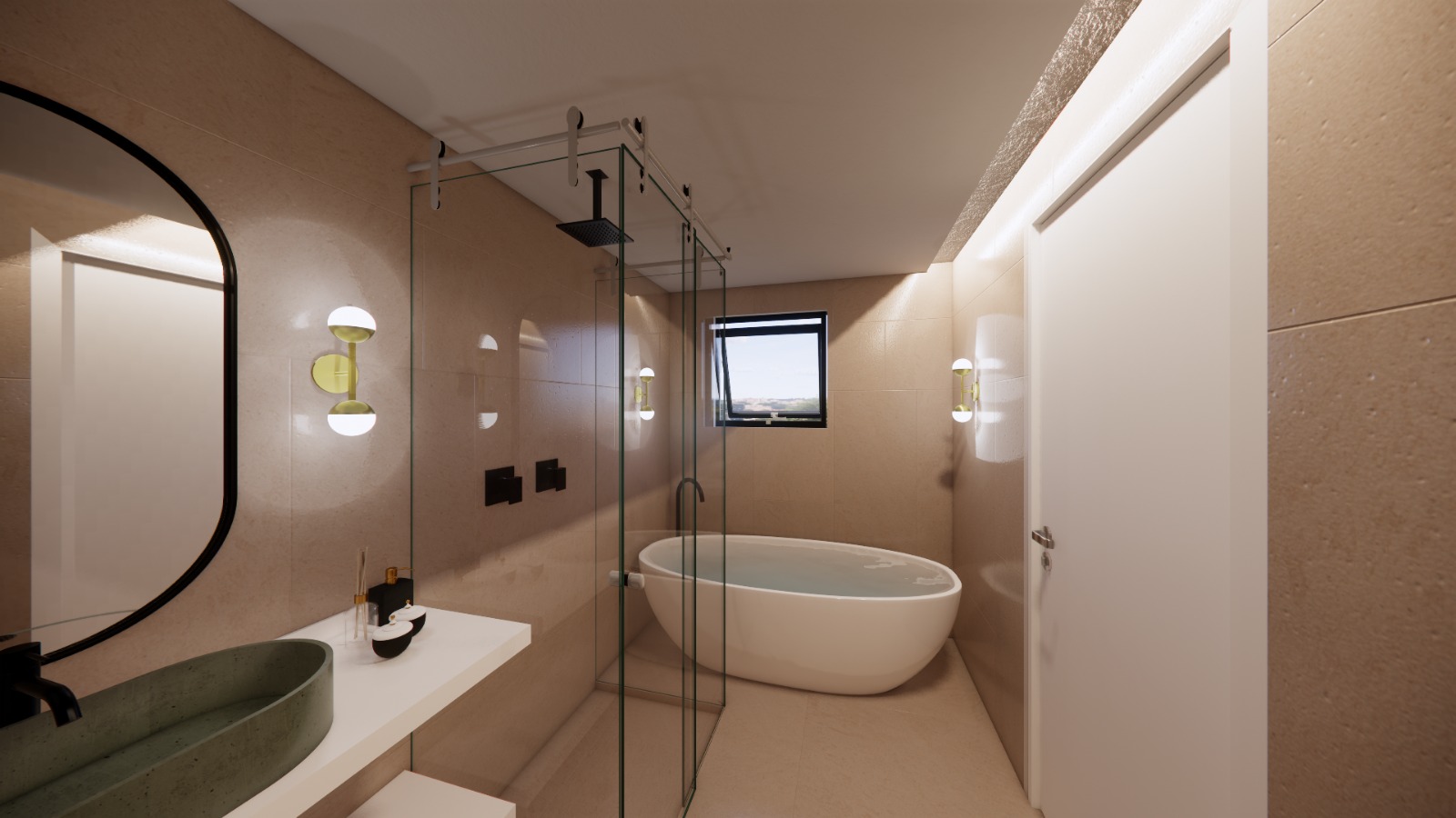 Residência Maxximo Construtora - Banho (interior)