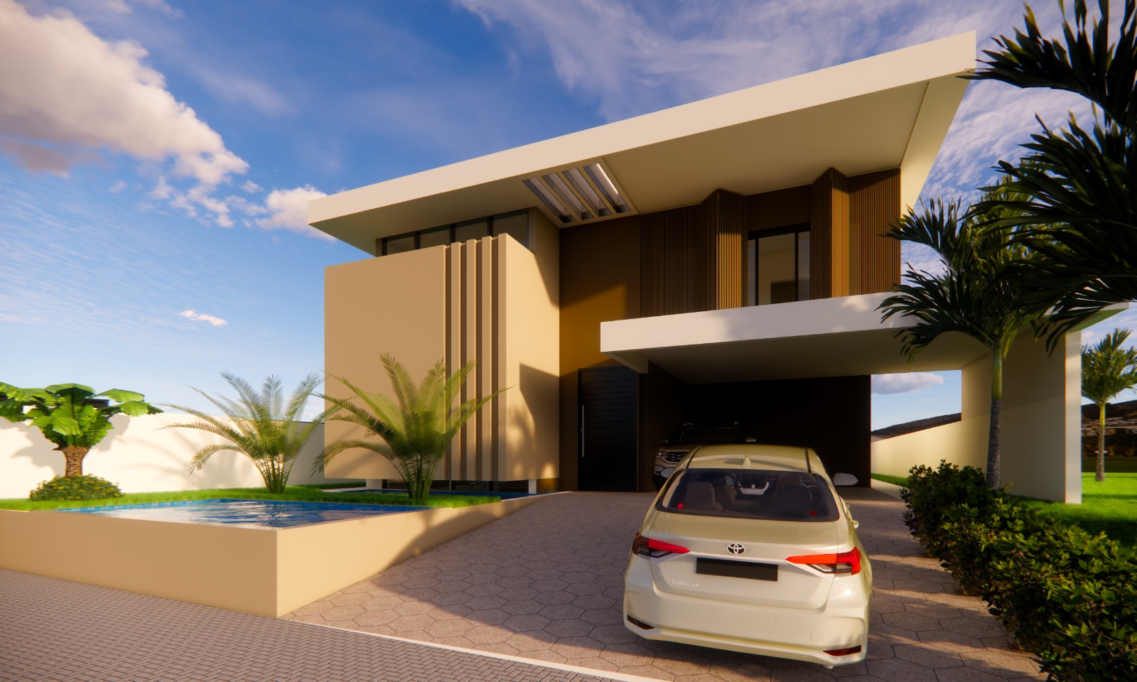 Residência Maxximo Construtora - Fachada Frontal 2 (exterior)