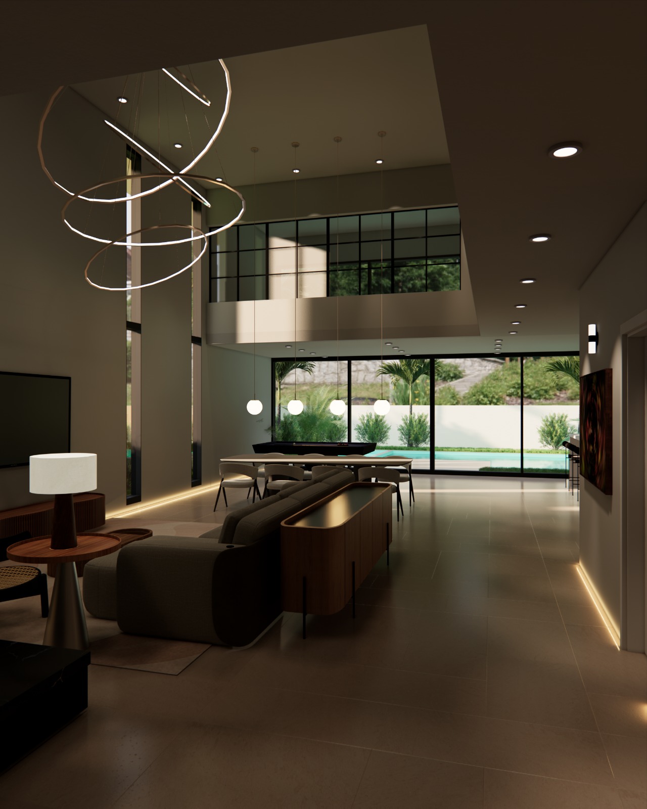 Residência Maxximo Construtora - Living Jantar (interior)