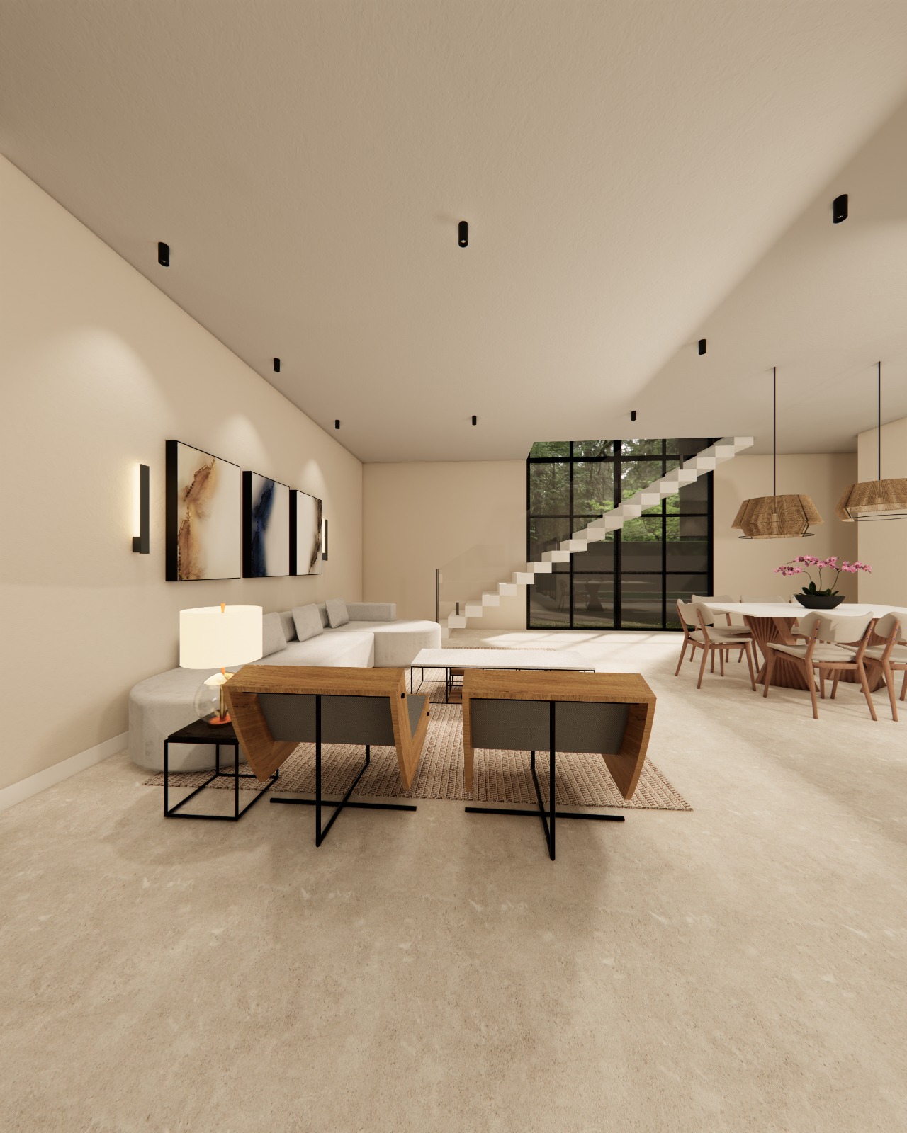 Residência SPII - Living Jantar (interior)