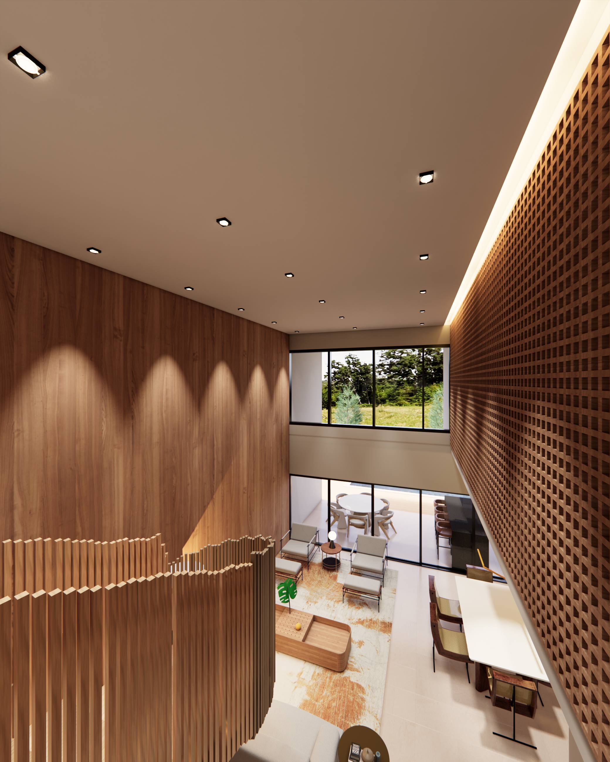 Residência Vintage Zulay - Mezanino Pé Direito Duplo (interior)